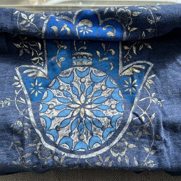 Lucky Brand blue and Gold Henna Tee EUC Si… - Picture 9 of 10